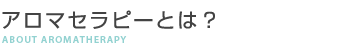 高野式整体アロママッサージ　アロマセラピーとは？